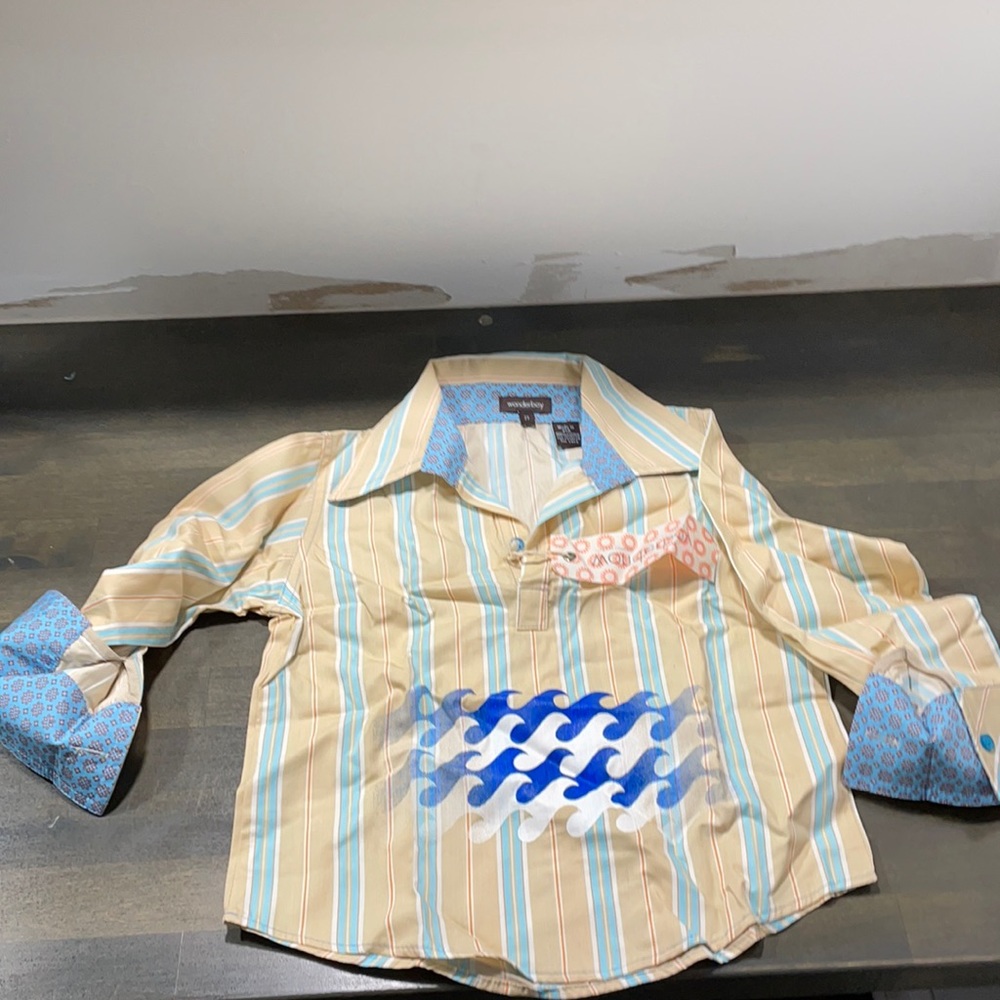 NWT Wonderboy Striped Cotton Shirt Size 2T